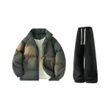 Темно-серый + черный джинсы с флисовой подкладкой