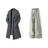 Серый + Желтый Грязь Джинсы с Флисовой Подкладкой