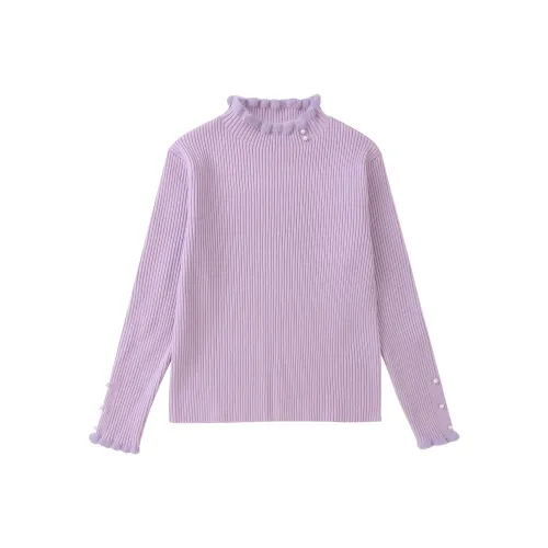 RHOBESAM Luo Барби 1714 Бисерный Рюш Свитер Фиолетовый Детские Свитера