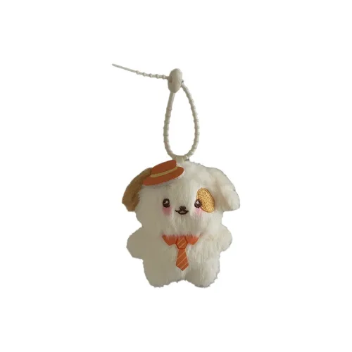 QICAIBOSHI Креативный Галстук-бабочка Шляпа Щенок Каркамы Милый Джентльмен Щенок Плюшевый Брелок 9 см Длина Тела