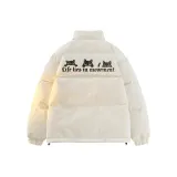 Белый хлопковый пуховик