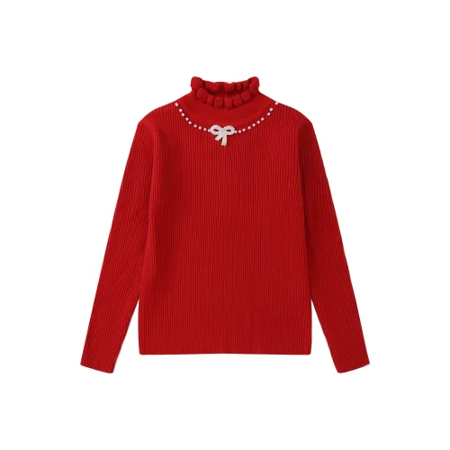 RHOBESAM Lobo 1713 Бусистый Бант Свитер Красный KIDS Свитера