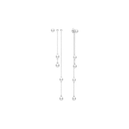 MIKIMOTO 18K Белое золото Серьги Женское серебро