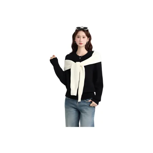 ЮЙЧЖАОЛИНЬ Z9273# Черные Женские Свитера