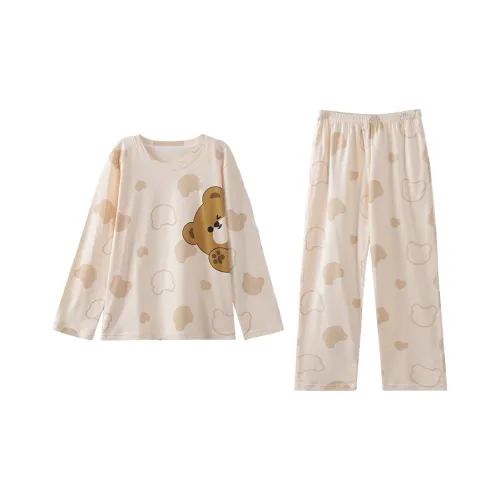 FENTENGCARE Абрикос Женские Пижамные Комплекты