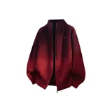 Бордовый, утолщенный кардиган, стиль