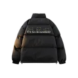 Чёрный хлопковый пуховик