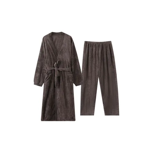 FENTENGCARE Коричневый Мужской Халат для ванной