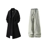 Чёрный + Желтый Грязь Джинсы с Флисовой Подкладкой