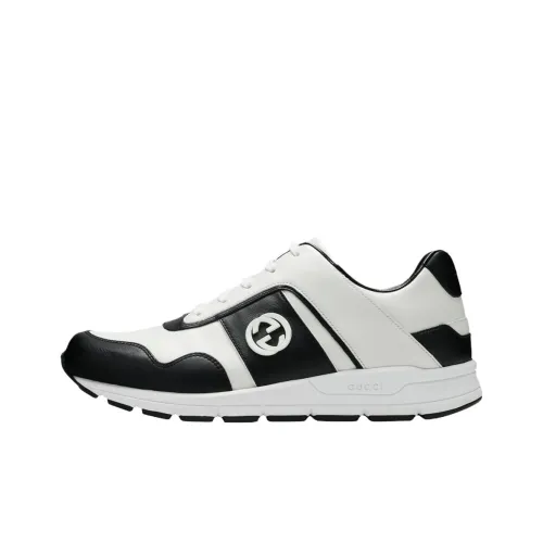 GUCCI Низкий топ Повседневная обувь Женская Черный Белый