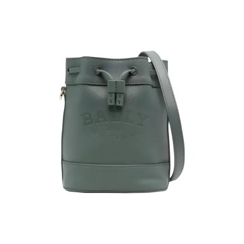 BALLY Телячья кожа Ведрообразная сумка Сумка через плечо Женская Зеленая