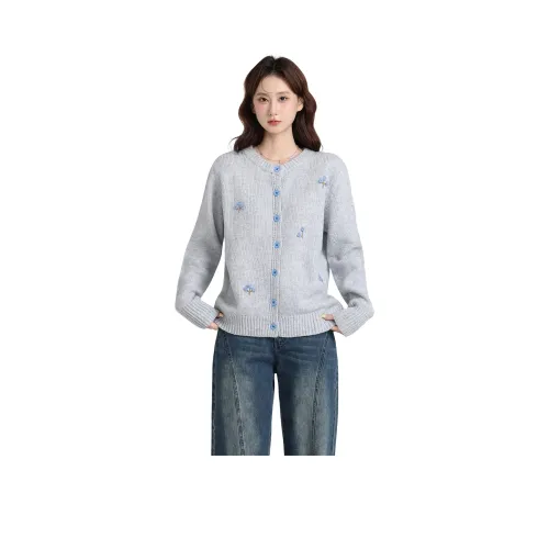 NINGCAIYUER Серый Женский Трикотаж