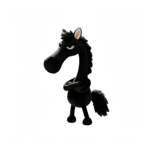 MENGXIAOZAI Креативный Chosen Черный Лошадь Год Талисман Плюшевый Брелок 14 см Длина Тела