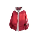 Бордовый + В клетку Свитшот 360G