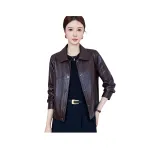 Кофейный пуховик (подкладка из гусиного пуха)