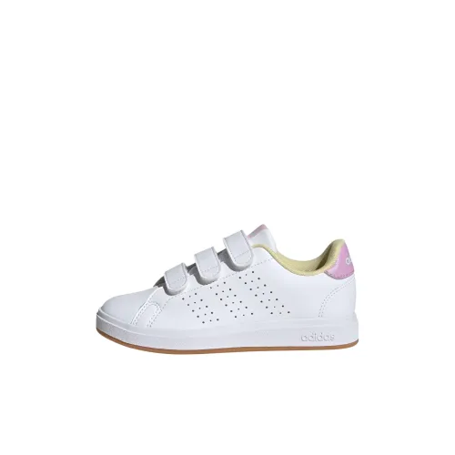 Adidas ADVANTAGE BASE 2,0 Устойчивые к истиранию низкие скейтборд-кроссовки Top Cloud White Детские