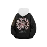 Черный хлопковый пуховик (утеплённый)