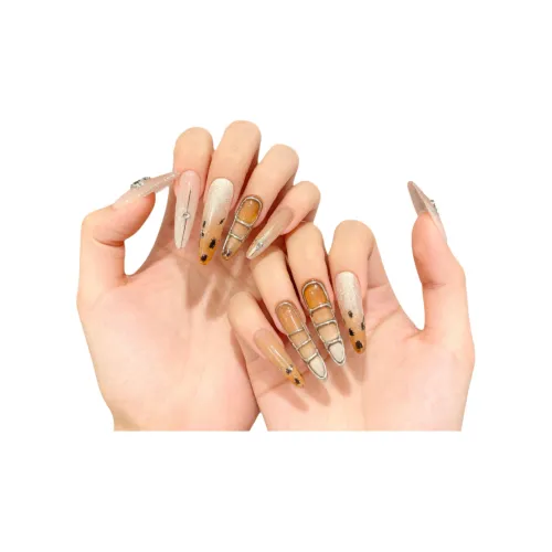 YUNYUEQIAO Французский Элегантность Премиум Coquette MID Длина (размер в длину) False Nail Заостренный Тип