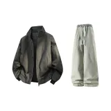 Серый + Желтый Грязь Джинсы с Флисовой Подкладкой