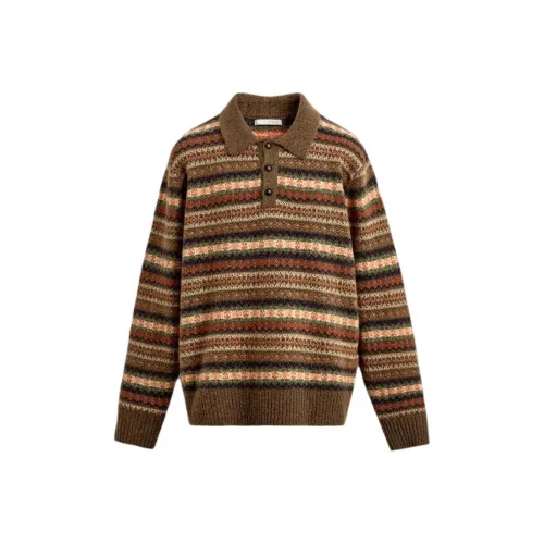 ZARA Collaboration Мужская Поло Коричневого Цвета