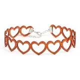 Ожерелье с вырезанным сердцем [Светло-коричневый]