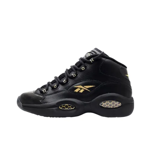 REEBOK Question Mid Топ Детские Баскетбольные Кроссовки Черные