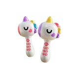 7 клавиш Единорог Микрофон [Желтая версия с зарядкой + Фиолетовая версия с зарядкой]