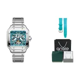 Синий стальной с синей лентой