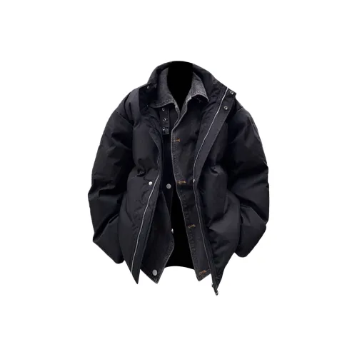 W9H2 Черный деним Mock Два предмета Унисекс Бейсбольные Джерси