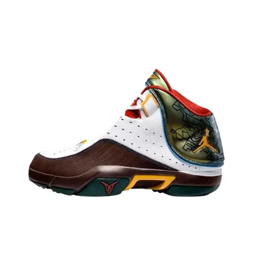 Jordan Melo M4 Винтажные баскетбольные кроссовки Мужской Белый-коричневый