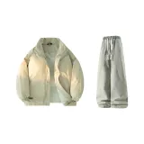 Светлый хаки + желтый грязный джинсы с флисовой подкладкой