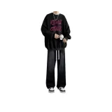 RIC Черный Свитшот + Эластичный Пояс Черные Джинсы