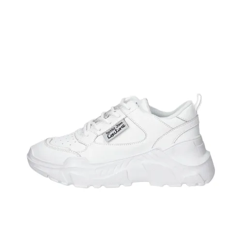 VERSACE JEANS COUTURE Низкий топ толстая подошва кроссовки женские белые