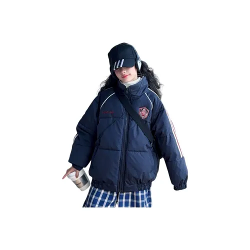 7 SEVFUN Повседневный хлопковый пуховик зимний темно-синий подростки