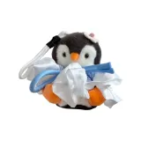 Белое платье с пингвином