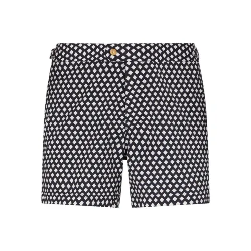 TF Пляжные шорты Мужские Черный Белый