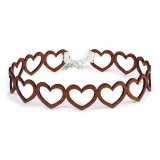 Ожерелье с вырезанным сердцем [Темно-коричневый]