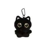 Маленький черный кот-шнурок, стиль - 12 см