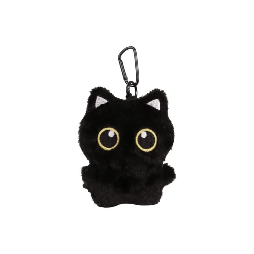YIJIAAI Companion Healing Черный Котенок с Подвесными Ушами Плюшевая Подвеска 12 см Высота 16 см