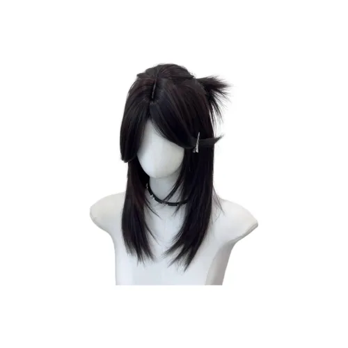 GLUNA Wolf Ласточкин хвост Короткие волосы Для мужчин и женщин Высокая температура Пряжа Короткие Прямые волосы