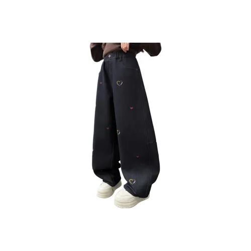 Marcolor Однотонные Штаны с Флисовой Подкладкой для Школы Джинсы