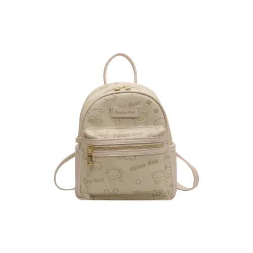 DIFFERENT FACES ПУ (полиуретан) Рюкзак Стандартный Женский Экрю