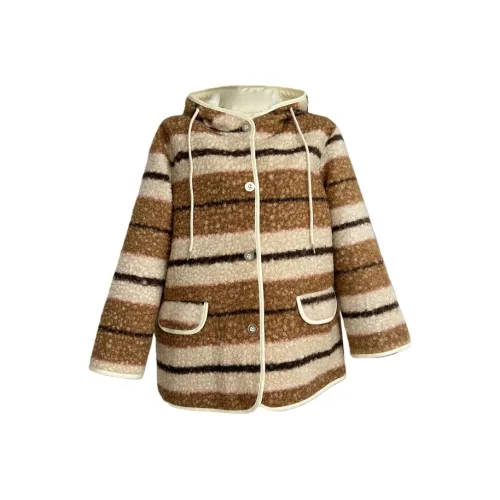 YGPRW Молочный кофейный женские бархатные куртки