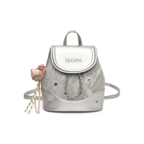 DIFFERENT FACES ПУ (полиуретан) Рюкзак Стандартный Женские Серебристый