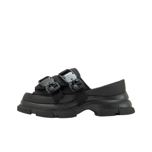 Both Gao Резиновая подошва Слипоны Женские Черный