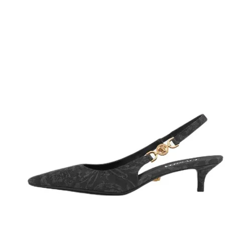 FANSIZHE Barocco MEDUSA '95 Узкий каблук Высокие каблуки 4CM Женские Черный