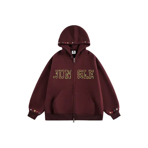 JUNGLE TIGER Красный Коричневый Унисекс Свитшоты