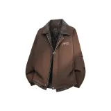 Кофейный хлопковый пуховик