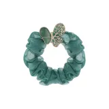 Зеленая масляная капля, бабочка, резинка для волос