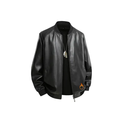 ZUOAN Воротник-стойка кожа куртка мужской